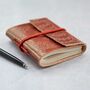 Handmade Mini Distressed Or Embossed Leather Notebook, thumbnail 4 of 8