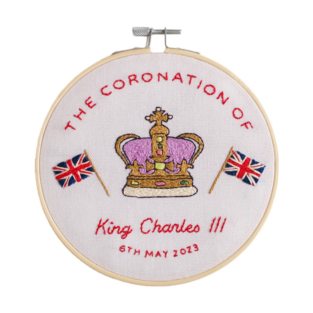 Coronation 2023 Embroidery Hoop Kit By Cotton Clara