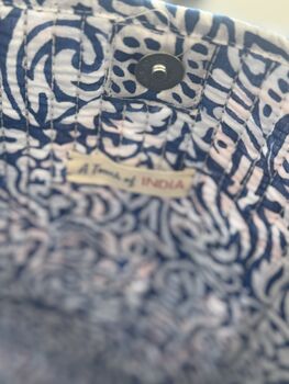 Tote Bag, Beach Bag, Block Print Indian Handbag, Holiday Bag, 7 of 11
