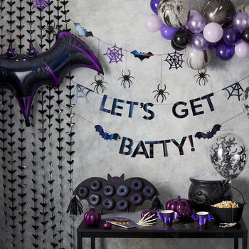 Black Bat Halloween Backdrop Fringe Decoration, 3 of 3