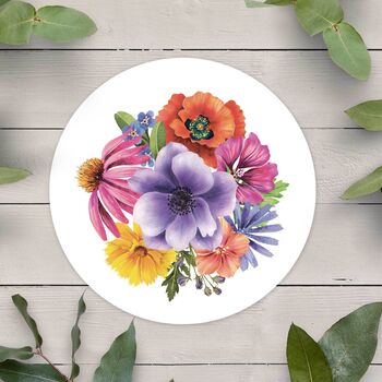 Colourful Flowers Round Sticker Sheet, 2 of 3