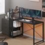 Computer Desk With Storage Shelves Industrial Style, thumbnail 3 of 12