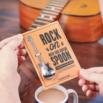 Personalised Guitar Mug And Spoon Gift Set, 2 of 7