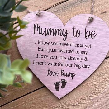 Mummy To Be Sign From Bump, Baby Shower Gift, 4 of 5