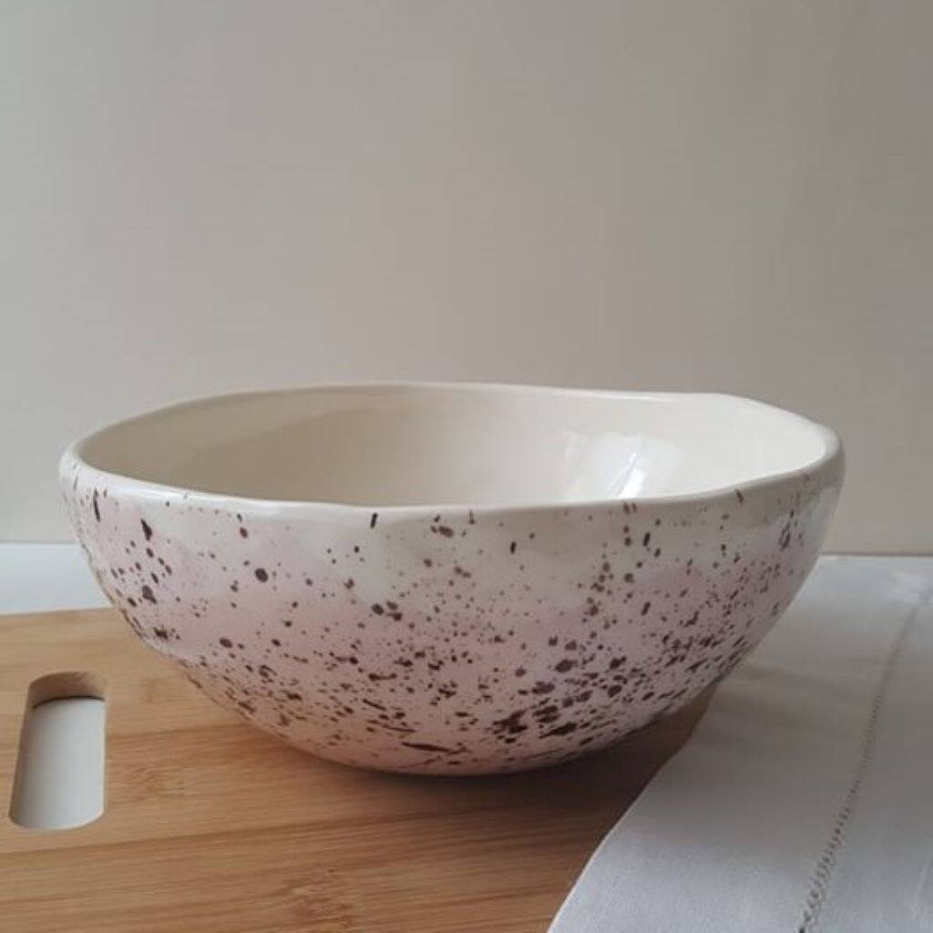 Deep And Wide Pink Ceramic Bowl, 1 of 10
