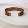 Personalised Unisex Wide Cornish Copper Cuff Bracelet, thumbnail 3 of 4
