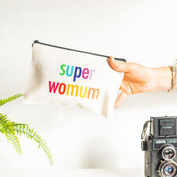 Super Womum Make Up Bag And Cosmetic Pouch, 3 of 3