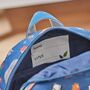 Personalised Navy Safari Print Medium Backpack, thumbnail 4 of 7