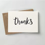 'Thanks' Script Letterpress Thank You Card, thumbnail 2 of 3
