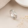 Personalised Recycled Sterling Silver Hammered Wedding Band – 5mm, thumbnail 4 of 7