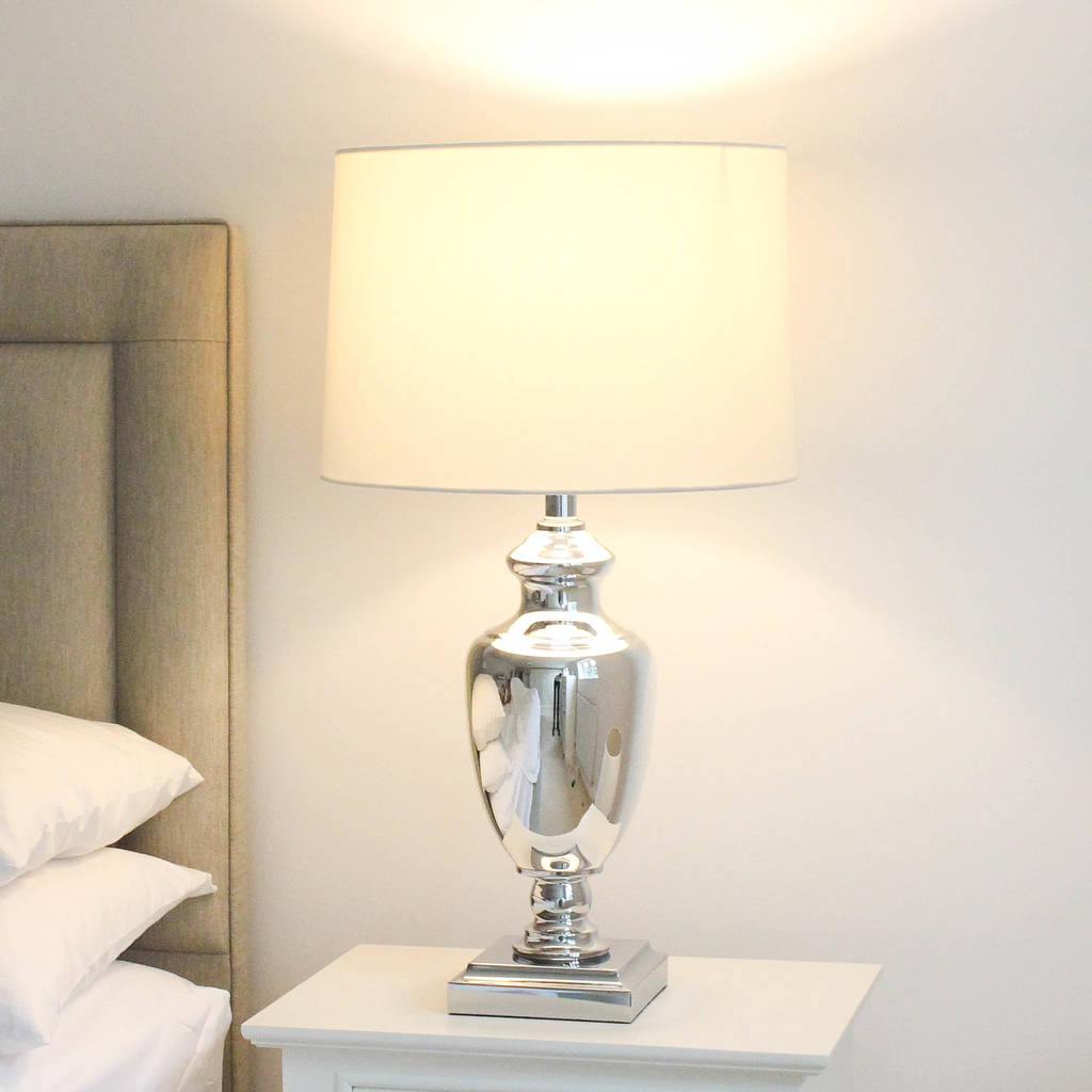 large silver table lamp by marquis & dawe | notonthehighstreet.com
