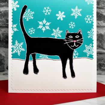 Personalised Christmas Card From The Cat, 2 of 3