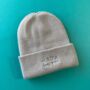 Embroidered Mama Est Year Deep Cuff Beanie Hat, thumbnail 1 of 2