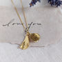 Gold Plated Birth Flower Month Personalised Necklace, thumbnail 1 of 10