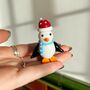 Hand Blown Tiny Glass Penguin With Santa Hat, thumbnail 3 of 6