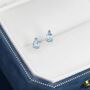 Genuine Swiss Blue Topaz Crystal Droplet Stud Earrings In Sterling Silver, thumbnail 5 of 12