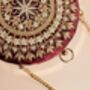 Mahiya Round Maroon Velvet Clutch, thumbnail 9 of 9