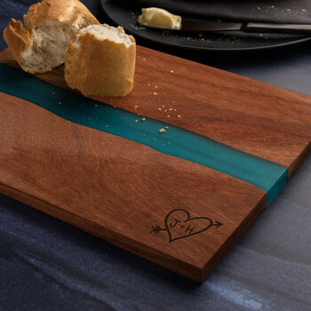 Personalised Carved Heart River Board, 2 of 4