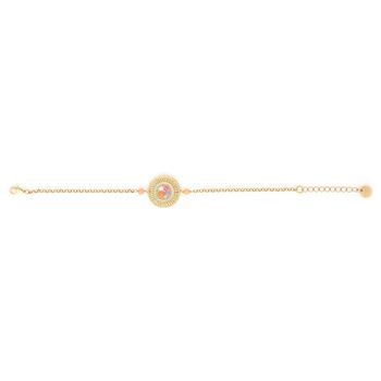 Woven Disc Bracelet In Gold Plated, 2 of 3