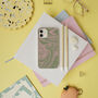 Green And Pink Marble Biodegradable Phone Case, thumbnail 7 of 8