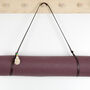 Genuine Leather Carrier Strap, Yoga Mat Carrier, thumbnail 5 of 8
