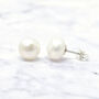 Handpicked Freshwater Silver Pearl Stud Earrings, thumbnail 1 of 4