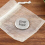 Good Luck Pewter Pocket Pebble Message Token, thumbnail 8 of 9