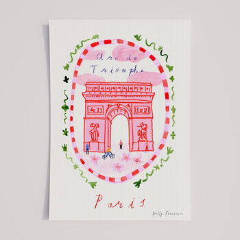 Arc De Triomphe Art Print, Paris City Scene, 4 of 7