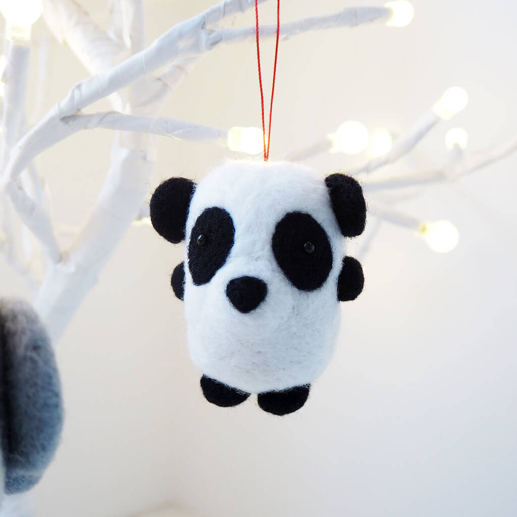 Panda Christmas Tree Decoration By Brown Betty Blue 