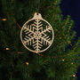 Handmade Bronze Christmas Tree Decoration – Snowflake, thumbnail 1 of 2