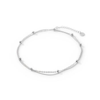 Sterling Silver Anklet Bridesmaid Gift | Delicate Bridal Party Jewellery, 4 of 11