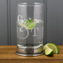 G And T Engraved Gin Glass With Pewter Base, thumbnail 1 of 6