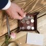 Personalised Vintage Leather Coin Tray Desk Tidy Perfect Mother's Day Gift, thumbnail 2 of 7