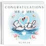 Personalised Swan Wedding Couple Card, thumbnail 2 of 2