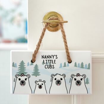 Personalised Polar Bear Family Christmas Sign, 2 of 3