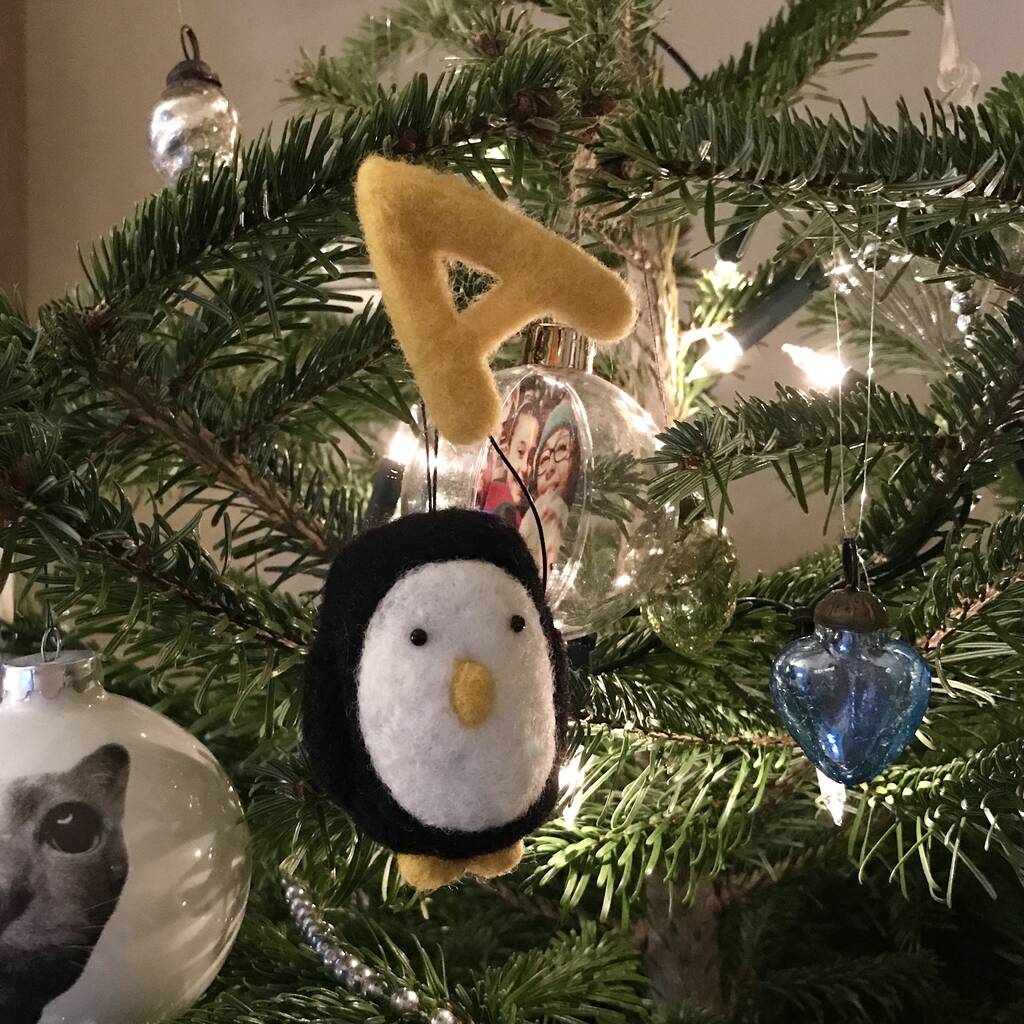 Personalised Penguin Christmas Tree Decoration By Brown Betty Blue