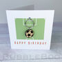 Personalised Football Keepsake Keyring Birthday Card, thumbnail 5 of 8