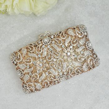 Crystal Evening Clutch Bag Silver Or Gold, 4 of 6