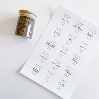 5cm X 5cm White Herb And Spice Jar Labels, 6 of 7