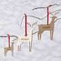Personalised Scandinavian Reindeer Christmas Decoration, thumbnail 2 of 2