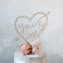 Wooden Cake Topper, You And Me, Wedding, thumbnail 1 of 2