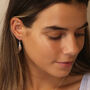 Sterling Silver Leaf Drop Earrings, thumbnail 3 of 4