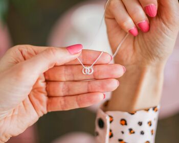 50th Birthday Necklace – Five Rings For Five Decades Gift, 2 of 5