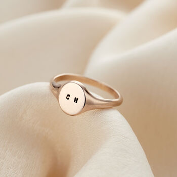 Personalised Initials Signet Ring, 3 of 7