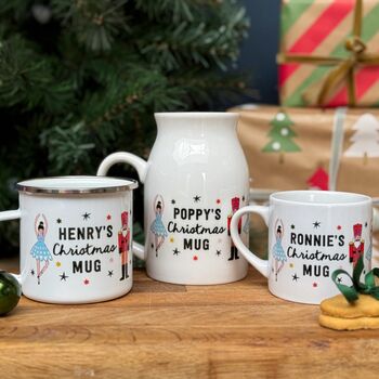 Christmas Bone China Milk Mug With Nutcrackers And Ballerinas, 8 of 10