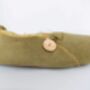 Sheepskin Slippers Olive 100% Real Fur Hand Crafted, thumbnail 3 of 7