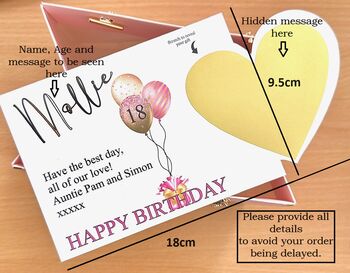 Personalised Birthday Scratch Gift Card, 7 of 7
