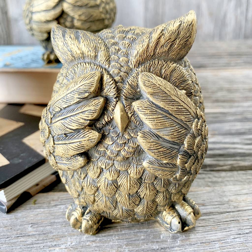 Set Of Three Owl Ornaments By London Garden Trading