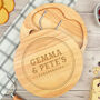 Personalised Engraved Cheese Board Set Gift For Couples, thumbnail 1 of 6