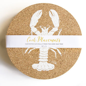 Cork Placemats And Coasters | Lobster, 6 of 6